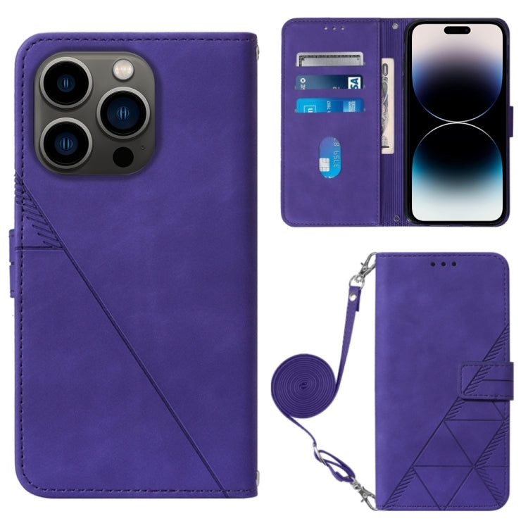 Estuche para teléfono de cuero con tapa en relieve 3D Crossbody, For iPhone 16, For iPhone 15 Pro Max, For iPhone 15 Pro, For iPhone 15 Plus, For iPhone 15, For iPod Touch 7 / 6 / 5