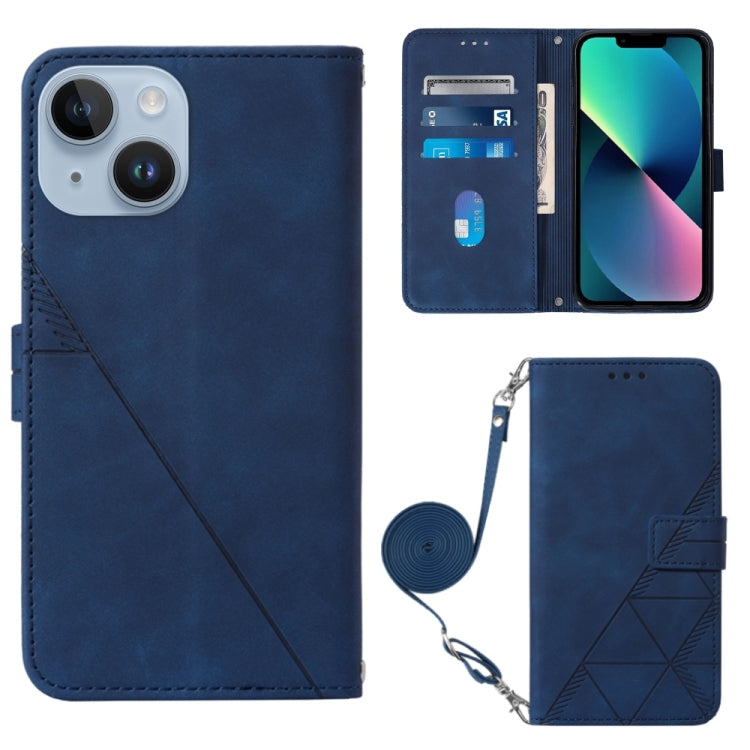 Estuche para teléfono de cuero con tapa en relieve 3D Crossbody, For iPhone 16, For iPhone 15 Pro Max, For iPhone 15 Pro, For iPhone 15 Plus, For iPhone 15, For iPod Touch 7 / 6 / 5