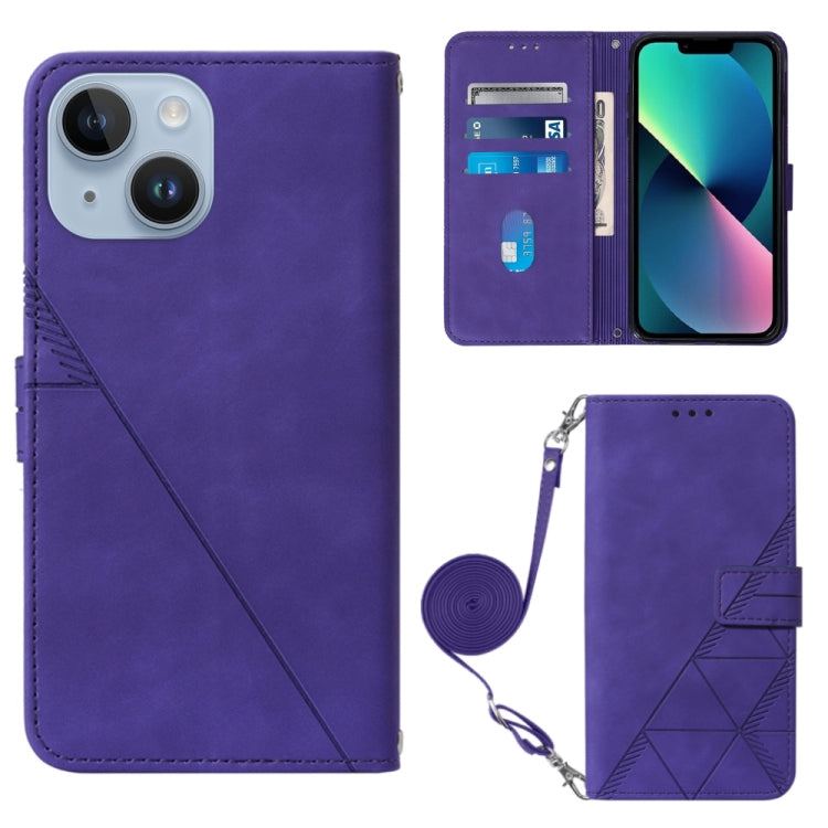 Estuche para teléfono de cuero con tapa en relieve 3D Crossbody, For iPhone 16, For iPhone 15 Pro Max, For iPhone 15 Pro, For iPhone 15 Plus, For iPhone 15, For iPod Touch 7 / 6 / 5