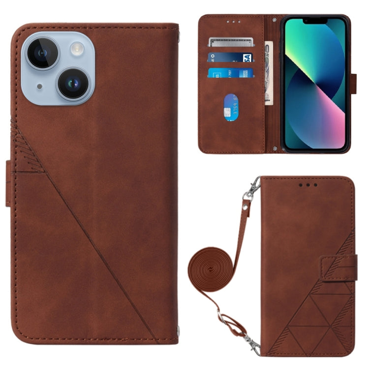 Estuche para teléfono de cuero con tapa en relieve 3D Crossbody, For iPhone 16, For iPhone 15 Pro Max, For iPhone 15 Pro, For iPhone 15 Plus, For iPhone 15, For iPod Touch 7 / 6 / 5