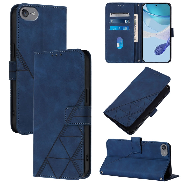 Estuche para teléfono de cuero con tapa en relieve 3D Crossbody, For iPhone 16, For iPhone 15 Pro Max, For iPhone 15 Pro, For iPhone 15 Plus, For iPhone 15, For iPod Touch 7 / 6 / 5