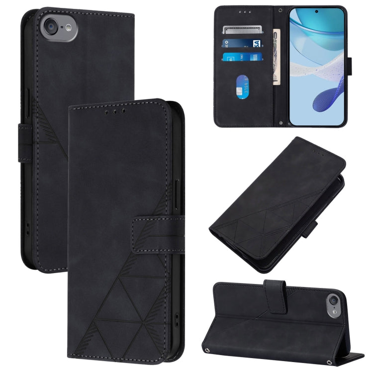 Estuche para teléfono de cuero con tapa en relieve 3D Crossbody, For iPhone 16, For iPhone 15 Pro Max, For iPhone 15 Pro, For iPhone 15 Plus, For iPhone 15, For iPod Touch 7 / 6 / 5