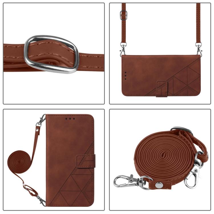 Estuche para teléfono de cuero con tapa en relieve 3D Crossbody, For iPhone 16e / 17e, For iPhone 17 Pro Max, For iPhone 17 Pro, For iPhone 17, For iPhone Air, For iPhone 16 Pro Max, For iPhone 16 Pro, For iPhone 16 Plus