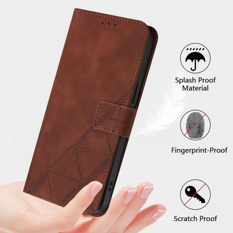 Estuche para teléfono de cuero con tapa en relieve 3D Crossbody, For iPhone 16e / 17e, For iPhone 17 Pro Max, For iPhone 17 Pro, For iPhone 17, For iPhone Air, For iPhone 16 Pro Max, For iPhone 16 Pro, For iPhone 16 Plus