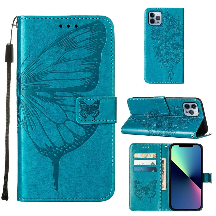 Estuche para teléfono de cuero con mariposa en relieve, For iPhone 16 Pro, For iPhone 16 Plus, For iPhone 16, For iPhone 15 Pro Max, For iPhone 15 Pro, For iPhone 15 Plus
