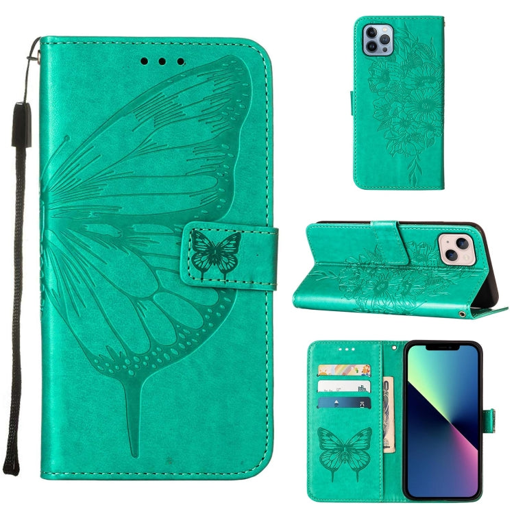 Estuche para teléfono de cuero con mariposa en relieve, For iPhone 16 Pro, For iPhone 16 Plus, For iPhone 16, For iPhone 15 Pro Max, For iPhone 15 Pro, For iPhone 15 Plus