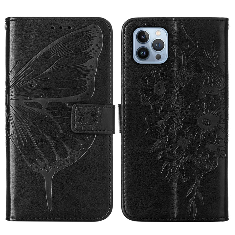 Estuche para teléfono de cuero con mariposa en relieve, For iPhone 15, For iPod Touch 7 / 6 / 5