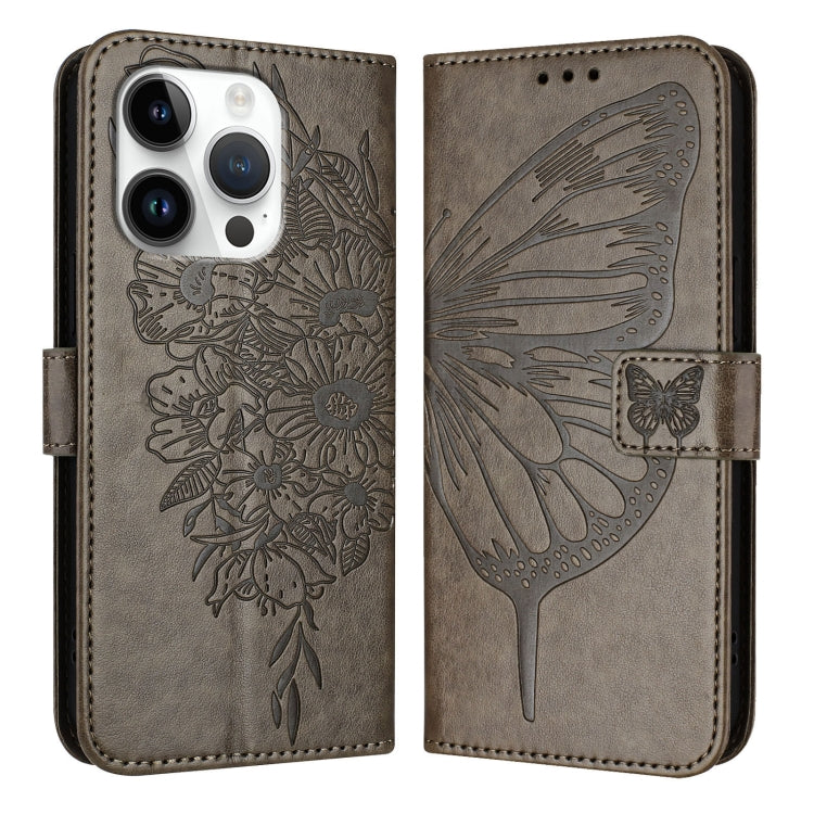 Estuche para teléfono de cuero con mariposa en relieve, For iPhone 16 Pro, For iPhone 16 Plus, For iPhone 16, For iPhone 15 Pro Max, For iPhone 15 Pro, For iPhone 15 Plus
