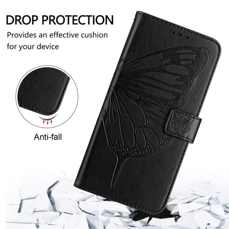 Estuche para teléfono de cuero con mariposa en relieve, For iPhone 18 Pro / 17 Pro, For iPhone 18 Pro Max / 17 Pro Max, For iPhone 17e / 16e, For iPhone 17, For iPhone Air, For iPhone 16 Pro Max