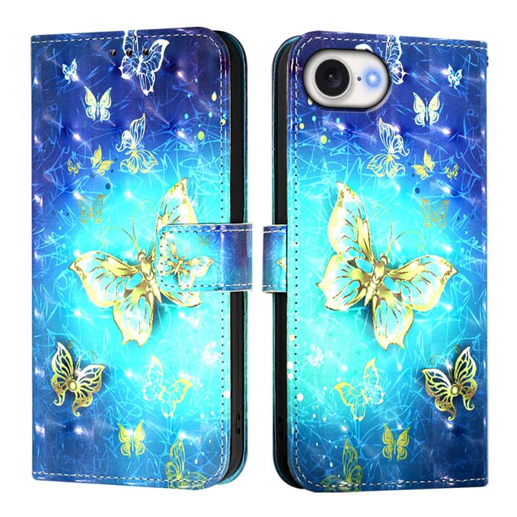 Caja de teléfono de cuero con tapa horizontal de pintura 3D, For iPhone 17e / 16e, For iPhone 17 Pro Max, For iPhone 17 Pro, For iPhone 17, For iPhone Air, For iPhone 16 Pro Max