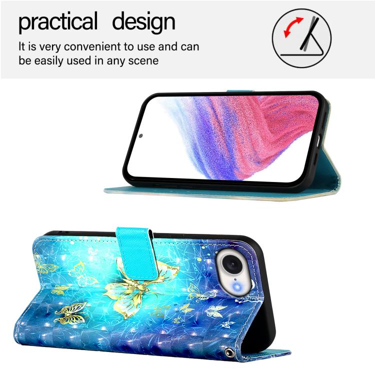 Caja de teléfono de cuero con tapa horizontal de pintura 3D, For iPhone 17e / 16e, For iPhone 17 Pro Max, For iPhone 17 Pro, For iPhone 17, For iPhone Air, For iPhone 16 Pro Max