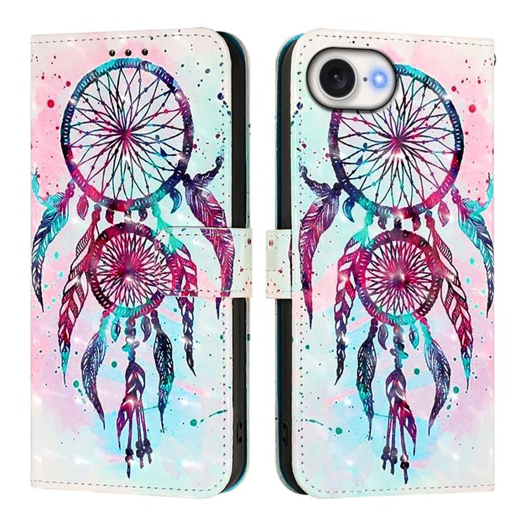 Caja de teléfono de cuero con tapa horizontal de pintura 3D, For iPhone 18 Pro / 17 Pro, For iPhone 18 Pro Max / 17 Pro Max, For iPhone 17e / 16e, For iPhone 17, For iPhone Air, For iPhone 16 Pro Max