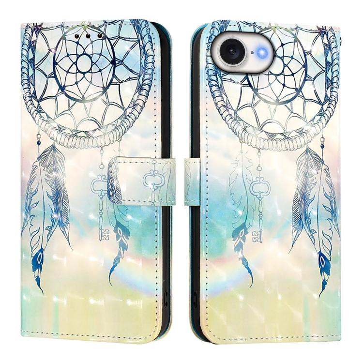 Caja de teléfono de cuero con tapa horizontal de pintura 3D, For iPhone 18 Pro / 17 Pro, For iPhone 18 Pro Max / 17 Pro Max, For iPhone 17e / 16e, For iPhone 17, For iPhone Air, For iPhone 16 Pro Max