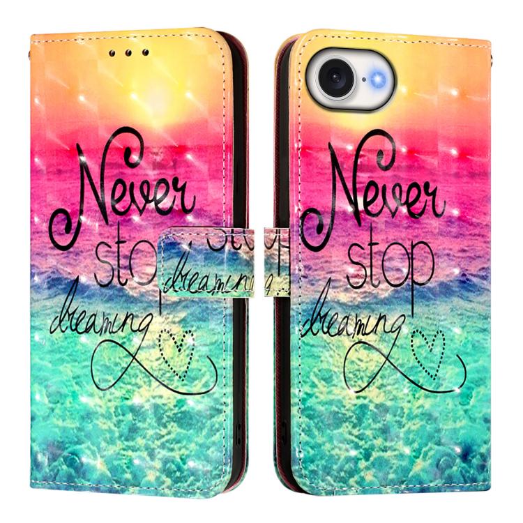Caja de teléfono de cuero con tapa horizontal de pintura 3D, For iPhone 18 Pro / 17 Pro, For iPhone 18 Pro Max / 17 Pro Max, For iPhone 17e / 16e, For iPhone 17, For iPhone Air, For iPhone 16 Pro Max