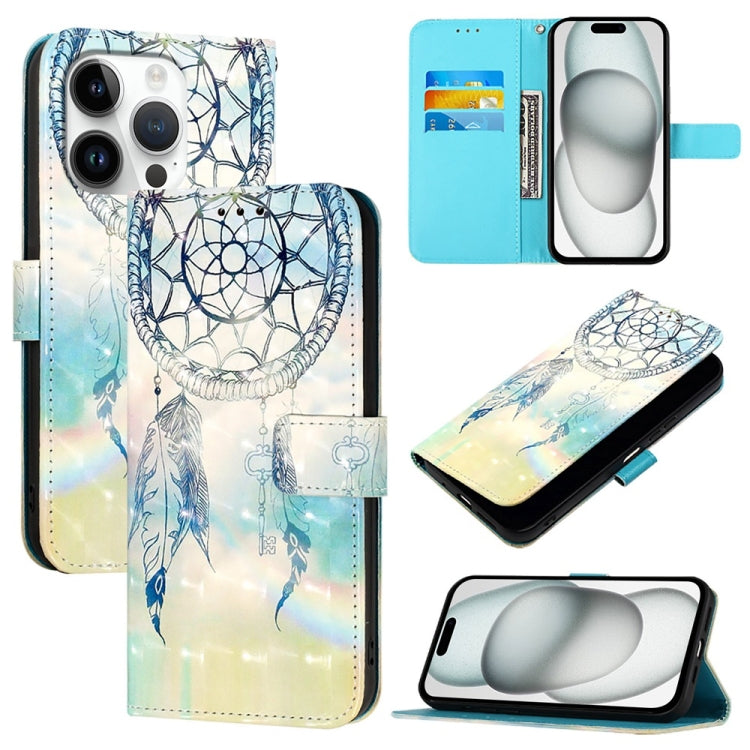 Caja de teléfono de cuero con tapa horizontal de pintura 3D, For iPhone 16 Pro, For iPhone 16 Plus, For iPhone 16, For iPhone 15 Pro Max, For iPhone 15 Pro, For iPhone 15 Plus