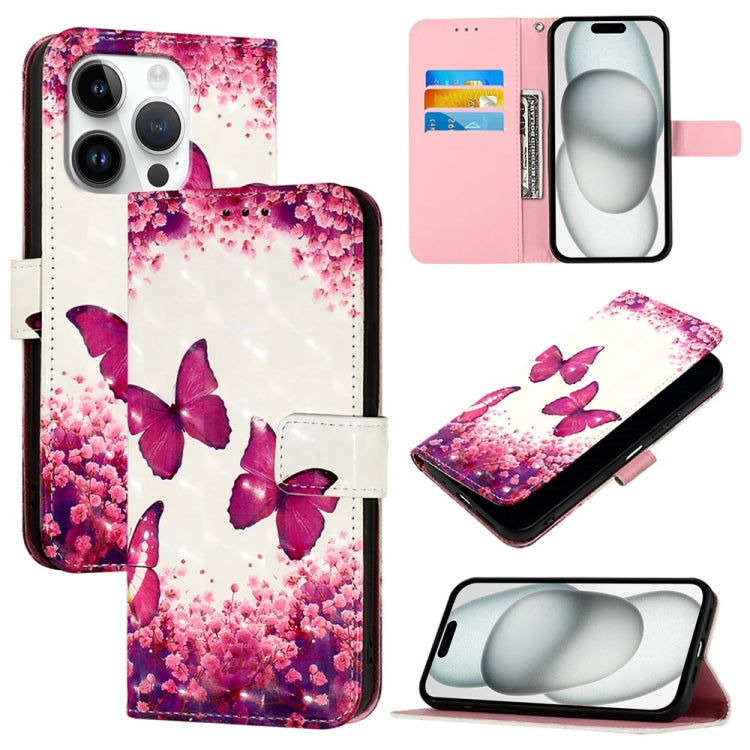 Caja de teléfono de cuero con tapa horizontal de pintura 3D, For iPhone 16 Pro, For iPhone 16 Plus, For iPhone 16, For iPhone 15 Pro Max, For iPhone 15 Pro, For iPhone 15 Plus