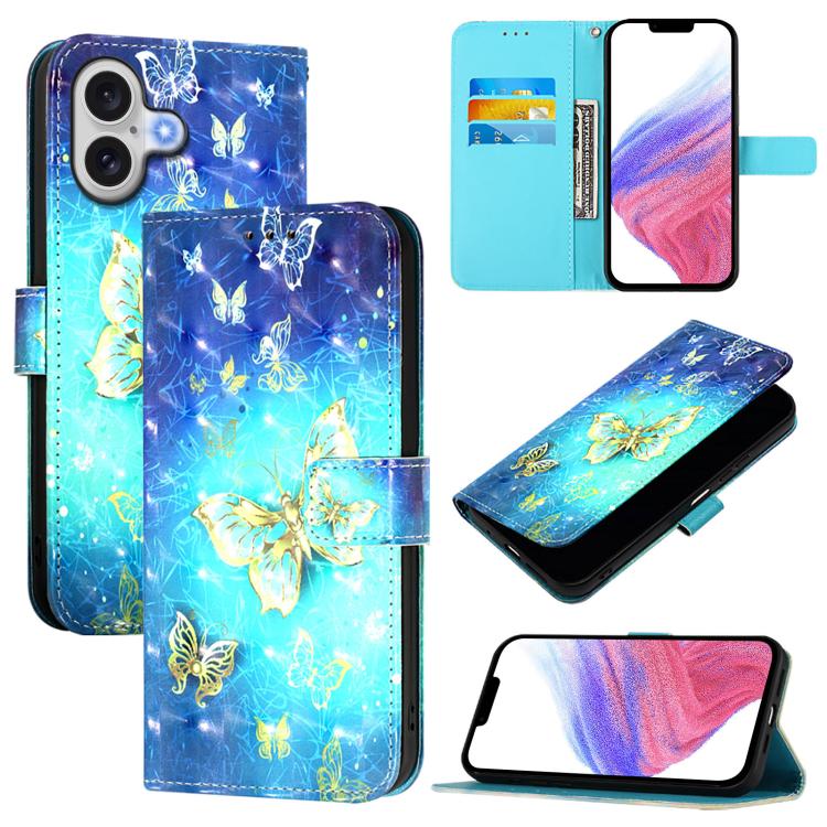 Caja de teléfono de cuero con tapa horizontal de pintura 3D, For iPhone 18 Pro / 17 Pro, For iPhone 18 Pro Max / 17 Pro Max, For iPhone 17e / 16e, For iPhone 17, For iPhone Air, For iPhone 16 Pro Max