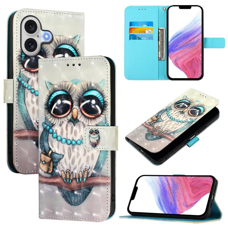 Caja de teléfono de cuero con tapa horizontal de pintura 3D, For iPhone 18 Pro / 17 Pro, For iPhone 18 Pro Max / 17 Pro Max, For iPhone 17e / 16e, For iPhone 17, For iPhone Air, For iPhone 16 Pro Max