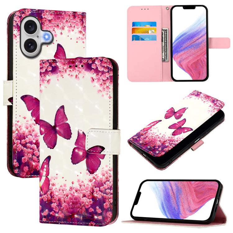 Caja de teléfono de cuero con tapa horizontal de pintura 3D, For iPhone 18 Pro / 17 Pro, For iPhone 18 Pro Max / 17 Pro Max, For iPhone 17e / 16e, For iPhone 17, For iPhone Air, For iPhone 16 Pro Max