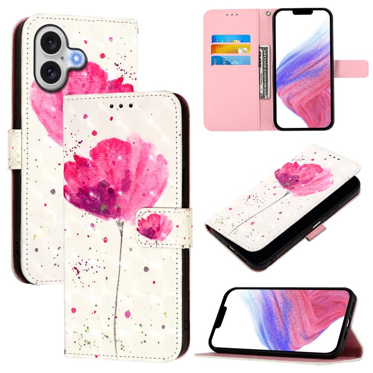 Caja de teléfono de cuero con tapa horizontal de pintura 3D, For iPhone 18 Pro / 17 Pro, For iPhone 18 Pro Max / 17 Pro Max, For iPhone 17e / 16e, For iPhone 17, For iPhone Air, For iPhone 16 Pro Max