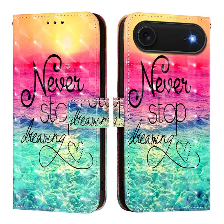 Caja de teléfono de cuero con tapa horizontal de pintura 3D, For iPhone 18 Pro / 17 Pro, For iPhone 18 Pro Max / 17 Pro Max, For iPhone 17e / 16e, For iPhone 17, For iPhone Air, For iPhone 16 Pro Max