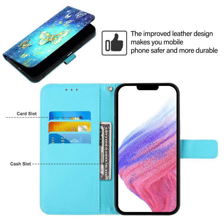 Caja de teléfono de cuero con tapa horizontal de pintura 3D, For iPhone 18 Pro / 17 Pro, For iPhone 18 Pro Max / 17 Pro Max, For iPhone 17e / 16e, For iPhone 17, For iPhone Air, For iPhone 16 Pro Max