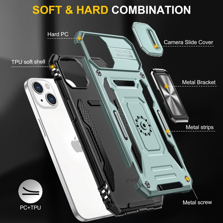 Armor PC + TPU Funda protectora para teléfono con cámara, For iPhone 15