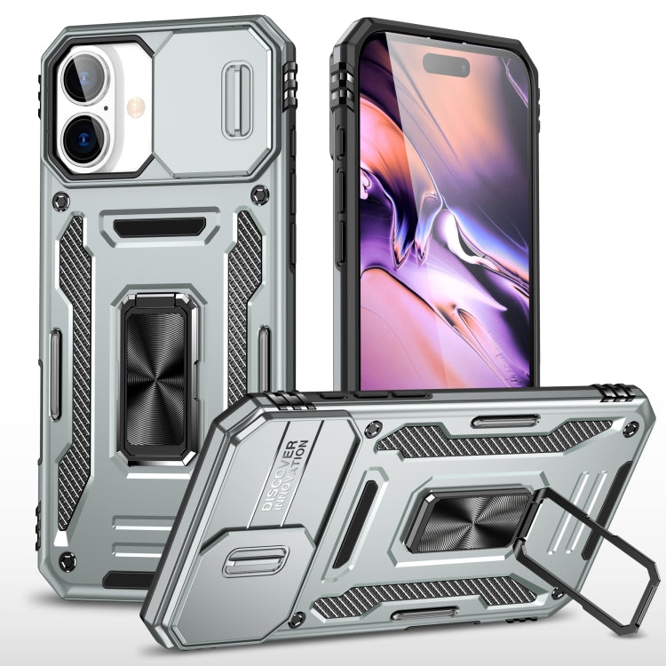 Armor PC + TPU Funda protectora para teléfono con cámara, For iPhone 16 Pro, For iPhone 16 Plus, For iPhone 16, For iPhone 15 Pro Max, For iPhone 15 Pro, For iPhone 15 Plus