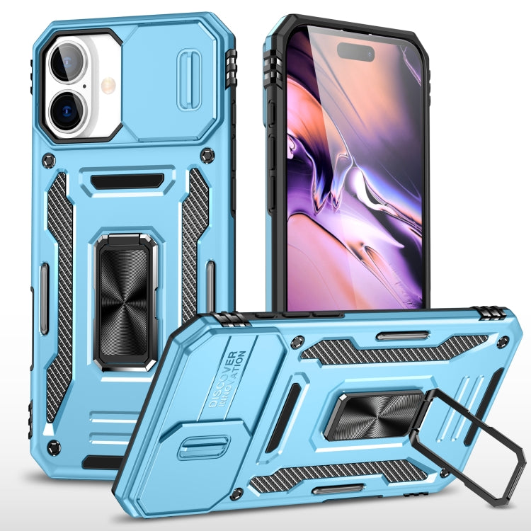 Armor PC + TPU Funda protectora para teléfono con cámara, For iPhone 16 Pro, For iPhone 16 Plus, For iPhone 16, For iPhone 15 Pro Max, For iPhone 15 Pro, For iPhone 15 Plus