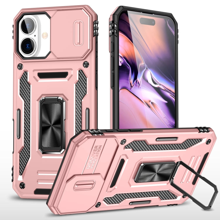 Armor PC + TPU Funda protectora para teléfono con cámara, For iPhone 16 Pro, For iPhone 16 Plus, For iPhone 16, For iPhone 15 Pro Max, For iPhone 15 Pro, For iPhone 15 Plus