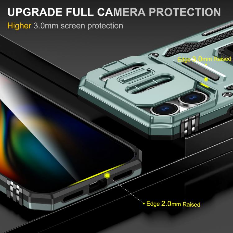 Armor PC + TPU Funda protectora para teléfono con cámara, For iPhone 18 Pro / 17 Pro, For iPhone 18 Pro Max / 17 Pro Max, For iPhone 17e / 16e, For iPhone 17, For iPhone Air, For iPhone 16 Pro Max