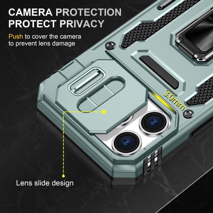 Armor PC + TPU Funda protectora para teléfono con cámara, For iPhone 18 Pro / 17 Pro, For iPhone 18 Pro Max / 17 Pro Max, For iPhone 17e / 16e, For iPhone 17, For iPhone Air, For iPhone 16 Pro Max