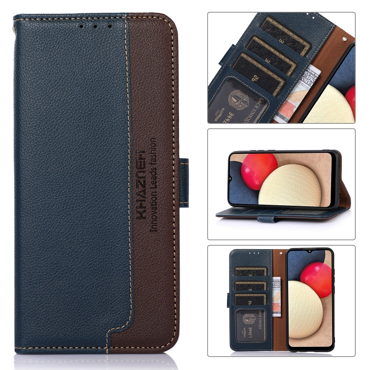 KHAZNEH Estuche para teléfono RFID de cuero con textura de litchi, For iPhone 15, For iPhone 14 Plus, For iPhone 14, For iPhone 14 Pro, For iPhone 14 Pro Max