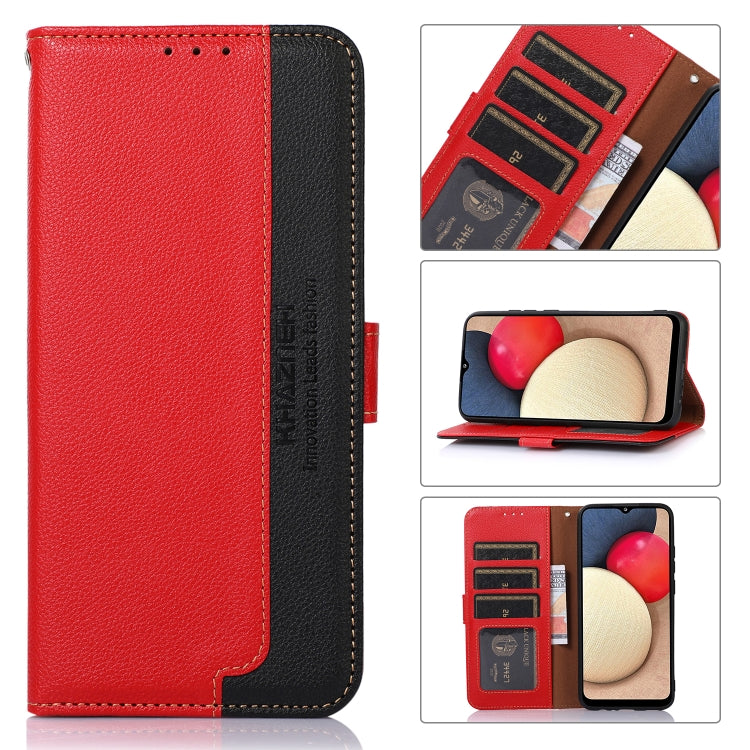 KHAZNEH Estuche para teléfono RFID de cuero con textura de litchi, For iPhone 15, For iPhone 14 Plus, For iPhone 14, For iPhone 14 Pro, For iPhone 14 Pro Max