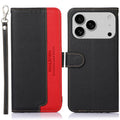 KHAZNEH Estuche para teléfono RFID de cuero con textura de litchi, For iPhone 18 Pro / 17 Pro, For iPhone 18 Pro Max / 17 Pro Max, For iPhone 16e / 17e, For iPhone 17, For iPhone Air, For iPhone 16 Pro Max, For iPhone 16 Pro, For iPhone 16 Plus        ...