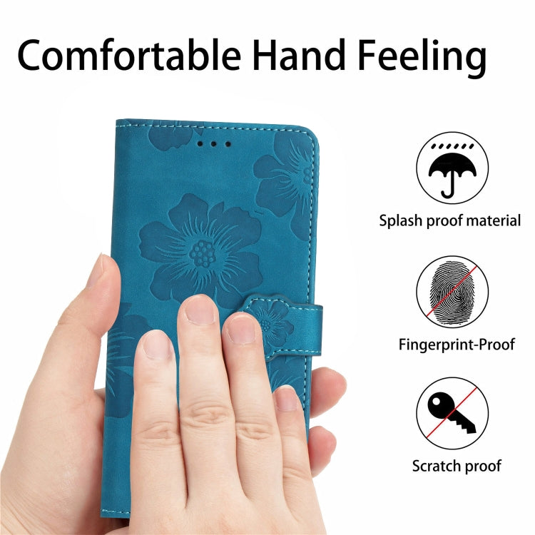 Estuche para teléfono de cuero con patrón de estampado de flores, For iPhone 13 Pro, For iPhone 13