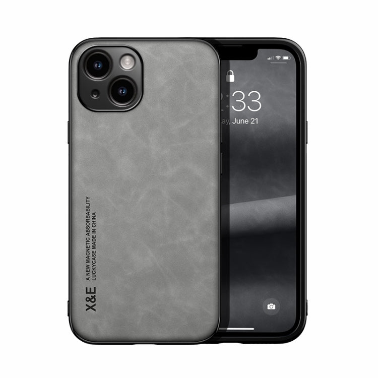 Estuche para teléfono con respaldo de cuero magnético Skin Feel, For iPhone 14, For iPhone 14 Pro, For iPhone 14 Pro Max