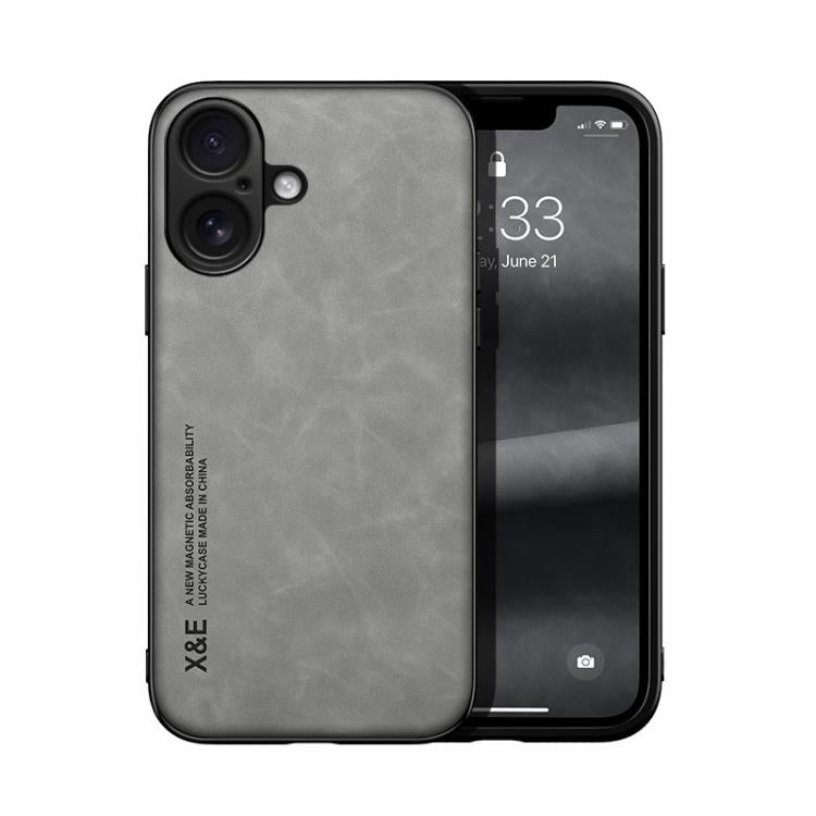 Estuche para teléfono con respaldo de cuero magnético Skin Feel, For iPhone 18 Pro / 17 Pro, For iPhone 18 Pro Max / 17 Pro Max, For iPhone 17e / 16e, For iPhone 17, For iPhone Air, For iPhone 16 Pro Max, For iPhone 16 Pro, For iPhone 15 Pro Max       ...