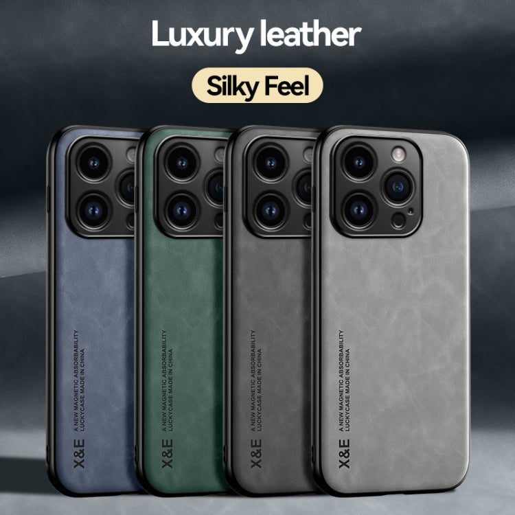 Estuche para teléfono con respaldo de cuero magnético Skin Feel, For iPhone 14, For iPhone 14 Pro, For iPhone 14 Pro Max