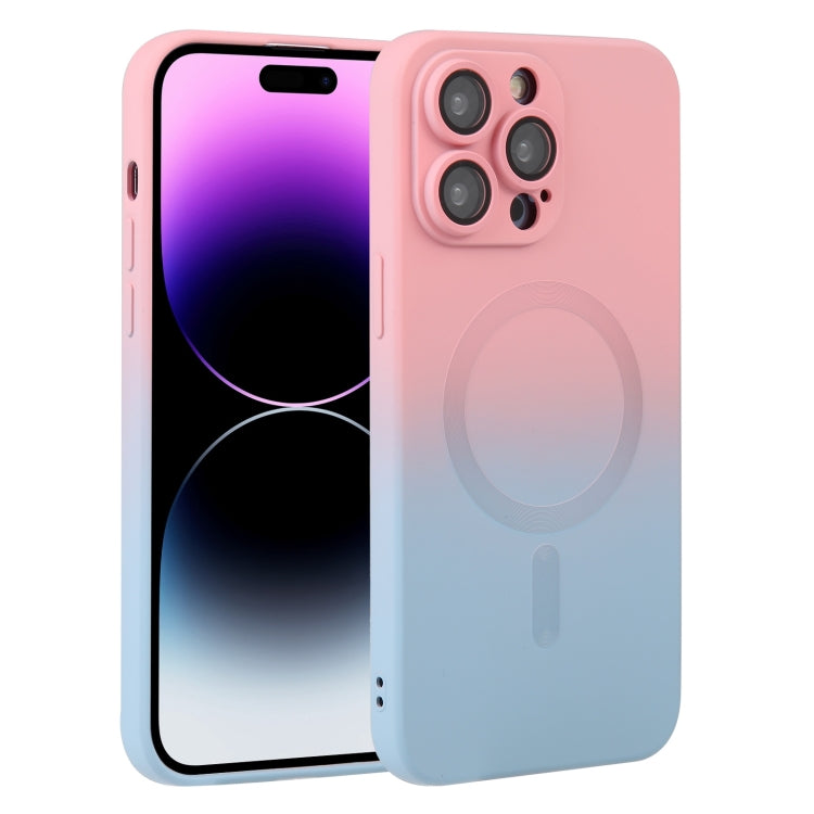 Estuche para teléfono MagSafe con degradado de silicona líquida de TPU, For iPhone 16, For iPhone 15 Pro Max, For iPhone 15 Pro, For iPhone 15 Plus, For iPhone 15