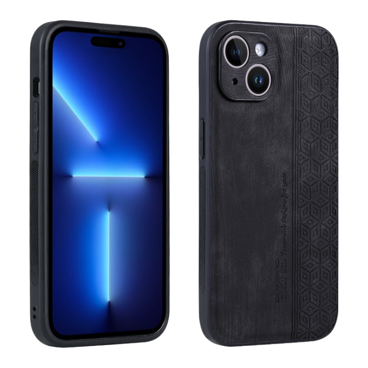 Estuche para teléfono con sensación de piel en relieve AZNS 3D, For iPhone 15 Pro Max, For iPhone 15 Pro, For iPhone 15 Plus, For iPhone 15