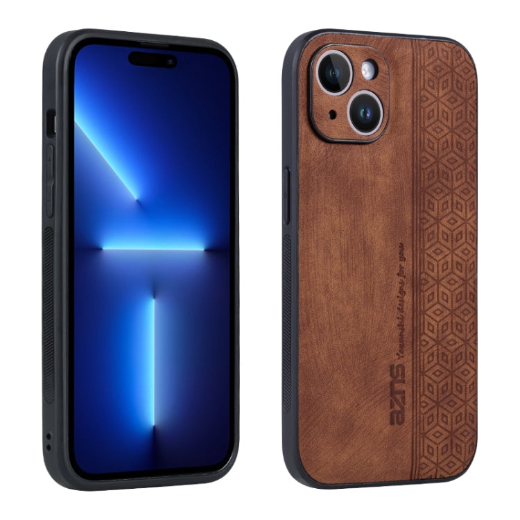 Estuche para teléfono con sensación de piel en relieve AZNS 3D, For iPhone 15 Pro Max, For iPhone 15 Pro, For iPhone 15 Plus, For iPhone 15