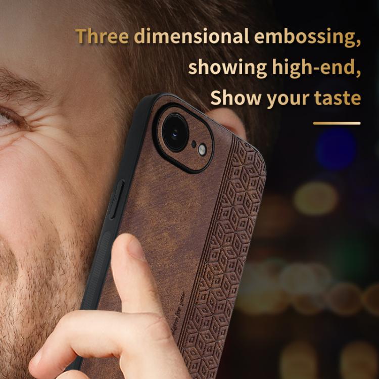 Estuche para teléfono con sensación de piel en relieve AZNS 3D, For iPhone 16e / 17e, For iPhone 17 Pro Max, For iPhone 17 Pro, For iPhone 17, For iPhone Air, For iPhone 16 Pro Max, For iPhone 16 Pro, For iPhone 16 Plus, For iPhone 16