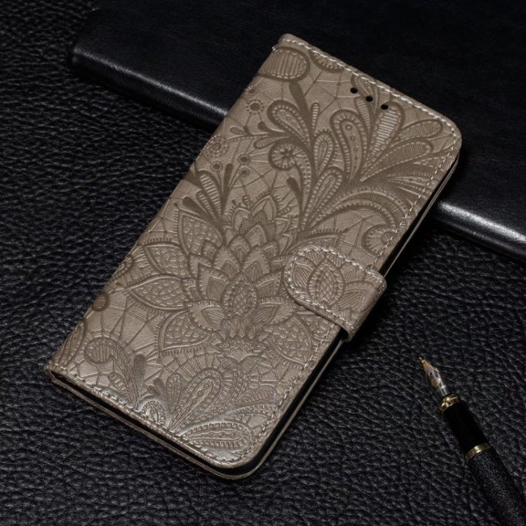 Funda para teléfono de cuero con tapa y estampado de flores de encaje, For iPhone 16, For iPhone 15 Pro Max, For iPhone 15 Pro, For iPhone 15 Plus, For iPhone 15
