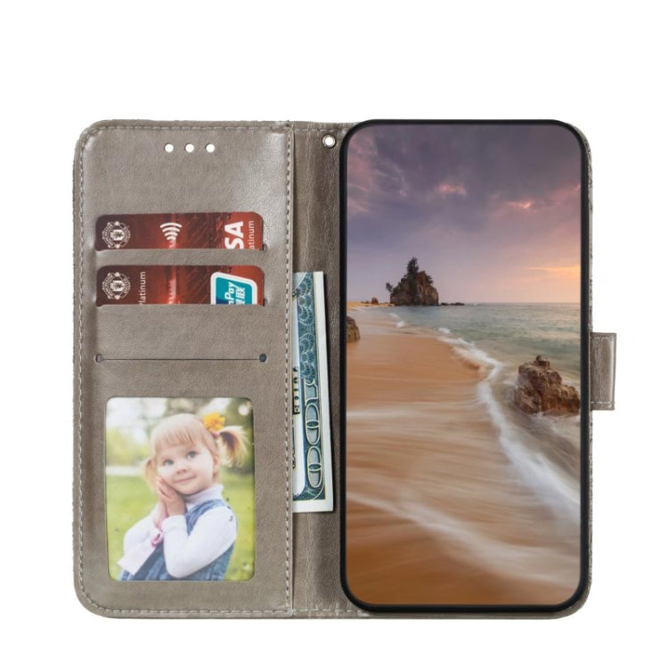 Funda para teléfono de cuero con tapa y estampado de flores de encaje, For iPhone 16, For iPhone 15 Pro Max, For iPhone 15 Pro, For iPhone 15 Plus, For iPhone 15