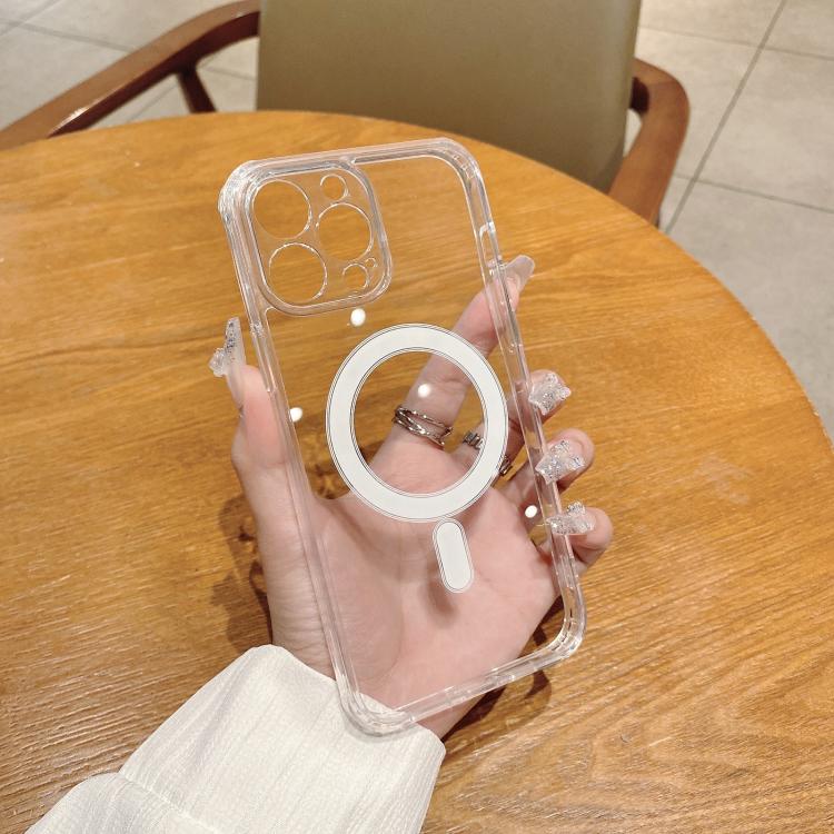Estuche de TPU acrílico transparente magnético MagSafe con orificio fino, For iPhone 16e / 17e, For iPhone 17 Pro Max, For iPhone 17 Pro, For iPhone 17, For iPhone Air, For iPhone 16 Pro Max, For iPhone 16 Pro, For iPhone 16 Plus, For iPhone 16        ...