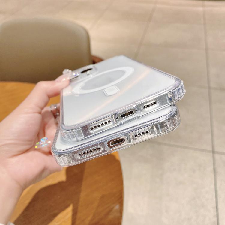 Estuche de TPU acrílico transparente magnético MagSafe con orificio fino, For iPhone 16e / 17e, For iPhone 17 Pro Max, For iPhone 17 Pro, For iPhone 17, For iPhone Air, For iPhone 16 Pro Max, For iPhone 16 Pro, For iPhone 16 Plus, For iPhone 16        ...