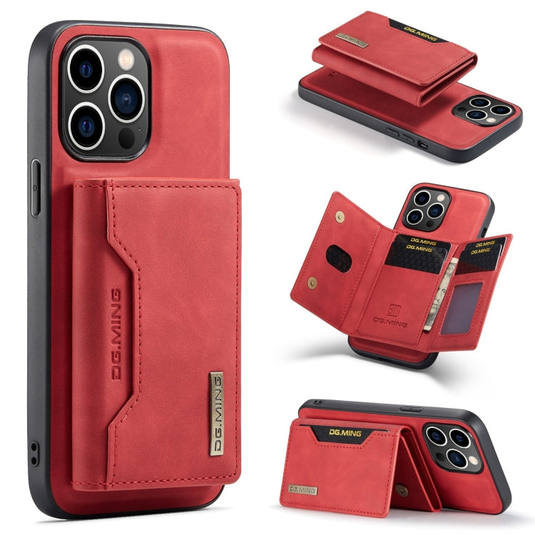 DG.MING M2 Series Funda de cuero para teléfono con cartera y tarjetero de 3 pliegues, For iPhone 15 Pro Max, For iPhone 15 Pro, For iPhone 15 Plus, For iPhone 15