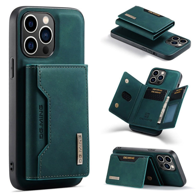 DG.MING M2 Series Funda de cuero para teléfono con cartera y tarjetero de 3 pliegues, For iPhone 15 Pro Max, For iPhone 15 Pro, For iPhone 15 Plus, For iPhone 15