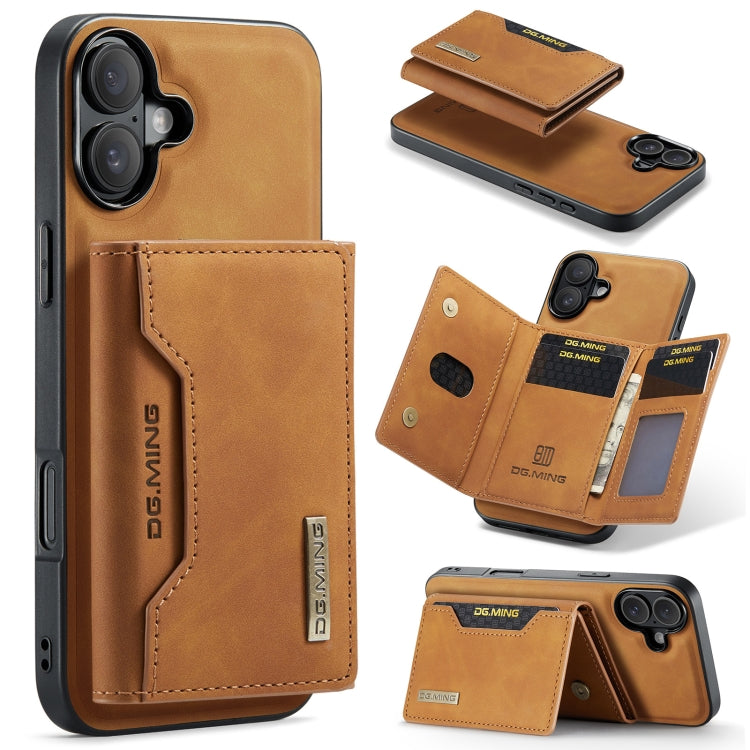DG.MING M2 Series Funda de cuero para teléfono con cartera y tarjetero de 3 pliegues, For iPhone 17e / 16e, For iPhone 17 Pro Max, For iPhone 17 Pro, For iPhone 17, For iPhone Air, For iPhone 16 Pro Max, For iPhone 16 Pro, For iPhone 16 Plus           ...